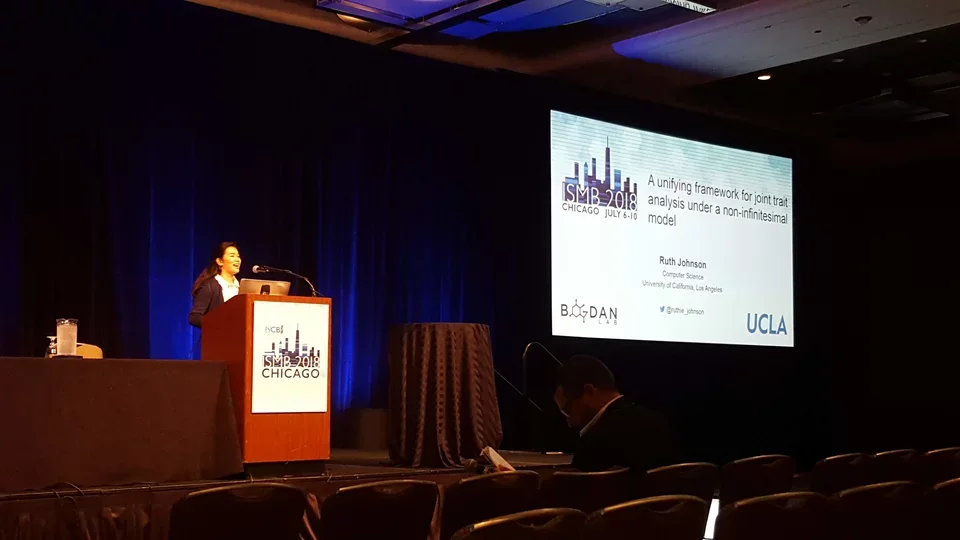 Ruthie gives a talk on the UNITY framework at the Intelligent Systems for Molecular Biology annual conference in Chicago!