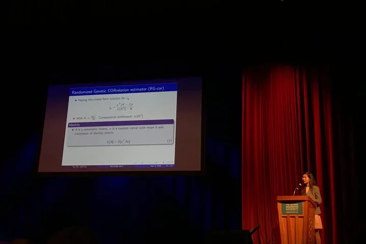 Ariel and Ali both gave talks at RECOMB in Washington DC!