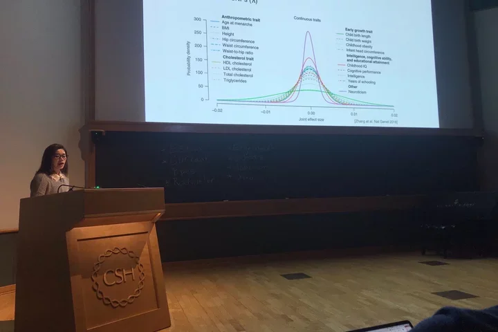 Chris presented a poster and Ruthie gave a talk at Biology of Genomes!