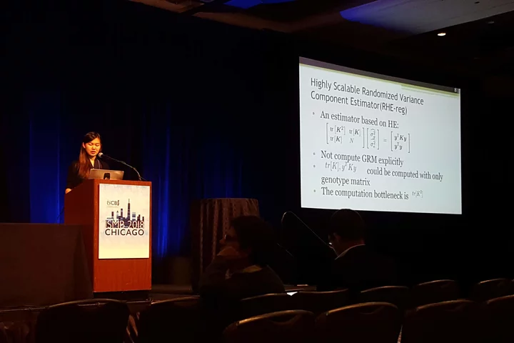 Ariel give a talk: "A scalable estimator of SNP heritability for Biobank-scale data" at ISMB in Chicago!